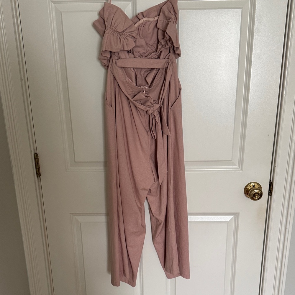 Aura Blush Ruffle Jumpsuit - Picture 4 of 8